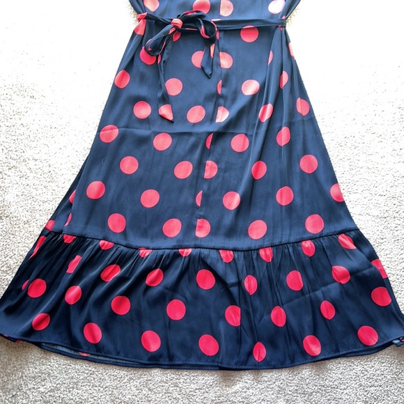 NWT Banana Republic Midi Dress with Polka Dots - Picture 3 of 7